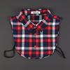 Checked False Collar Fashion Plaid Shirt Collar Sweater Sweater Inner Temperament False Collar