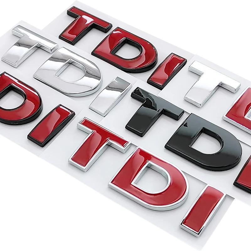 SVLHP1 3D ABS Black Logo TDI Emblem Car Trunk Badge For VW Passat Jetta Touareg Tiguan Touran Golf 4 5 6 Caddy TDI Sticker Accessories