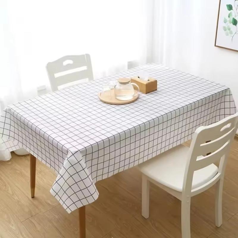 1/3PCS Disposable Checkered Tablecloth Plastic Tablecloth Birthday Party Wedding Picnics Christmas Home Decoration Easy To Clean