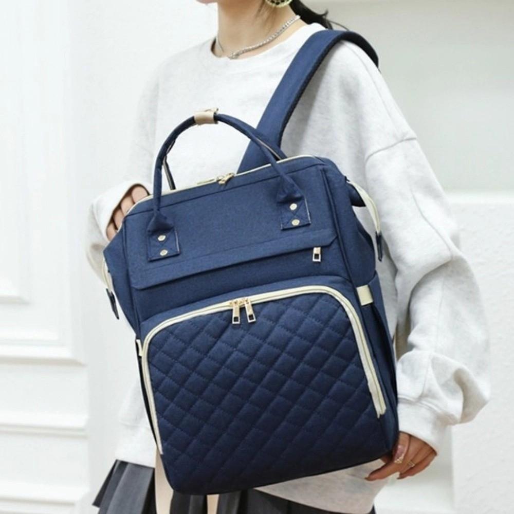 Nylon Diaper Backpack Large Capacity Maternity Travel Bag Multi-functional Nappy Bagpack  Mama