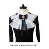 Womens Jabot Pirate Colonial Victorian Detachable Jabot Steampunk Layered Ruffled Mesh False Collar Shirt Front Neckwear