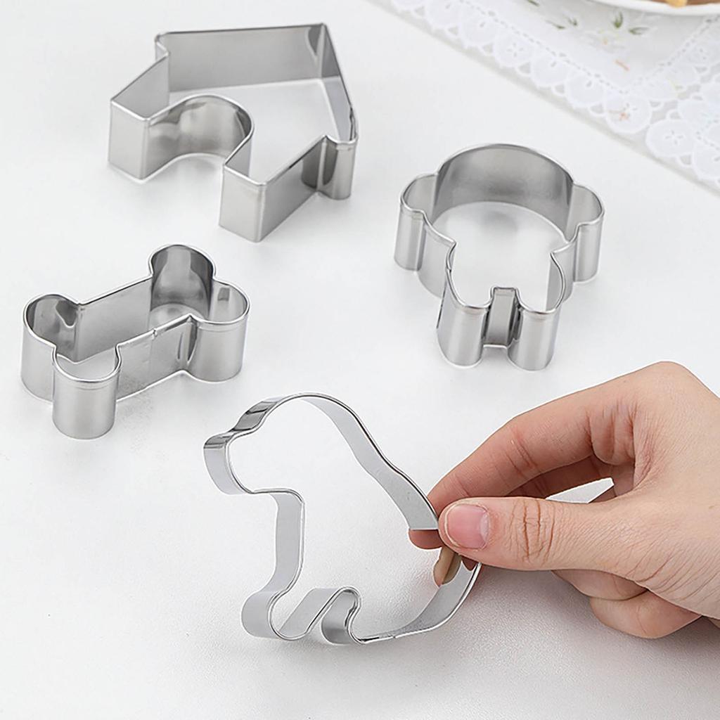 5-Piece Dog Cutter Stainless Steel Baker Child Diy Homemade Snack Idea