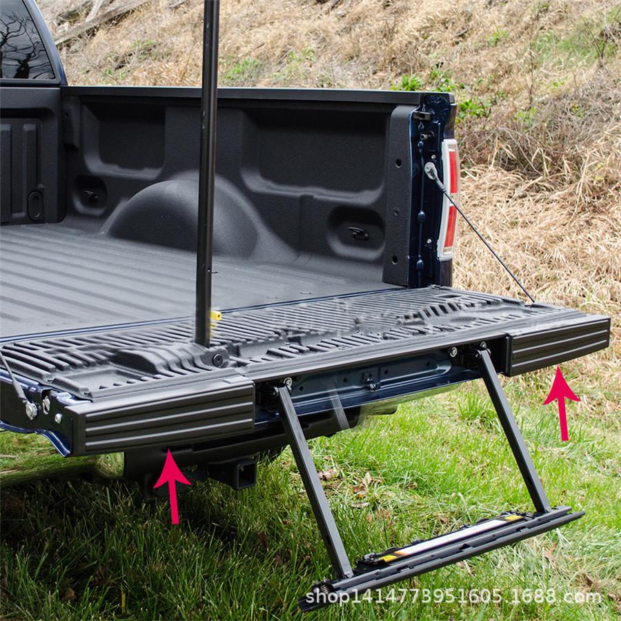 2x Накладка на боковую крышку задней двери черная для 09-14 Ford F-150 с подножкой Flex