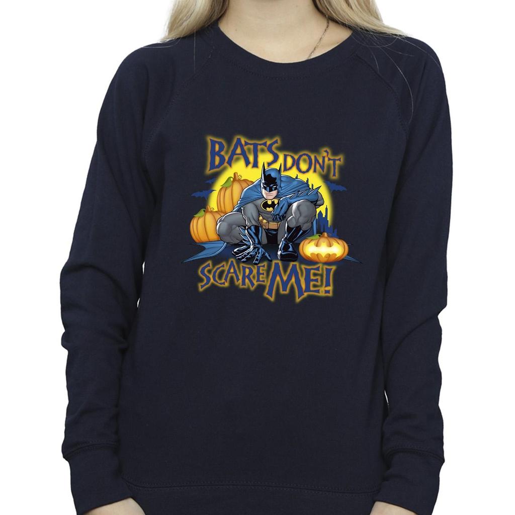 DC Comics Womens/Ladies Batman Bats Don´t Scare Me Sweatshirt