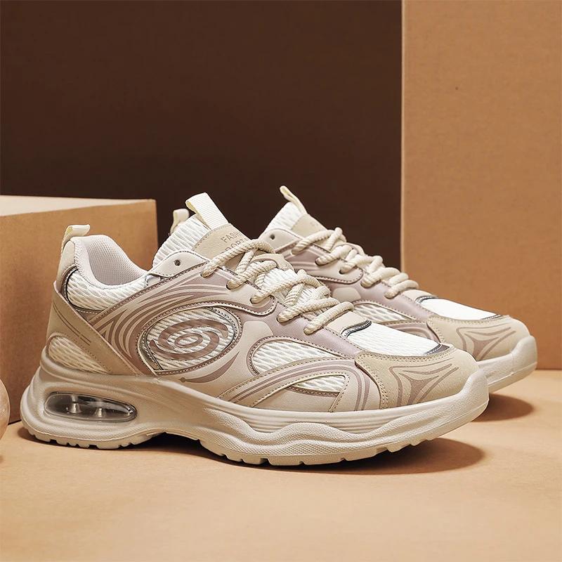 New Mesh Breathable Sports Shoes Breathable Men'S Shoes Soft Sole Shock-Absorbing Casual Running Shoes For Men