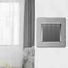 Universal Wall Light Switch Brushed Stainless Steel Panel,UK Type-c 18W Quick Charging Socket 220V Double USB Electrical Outlet