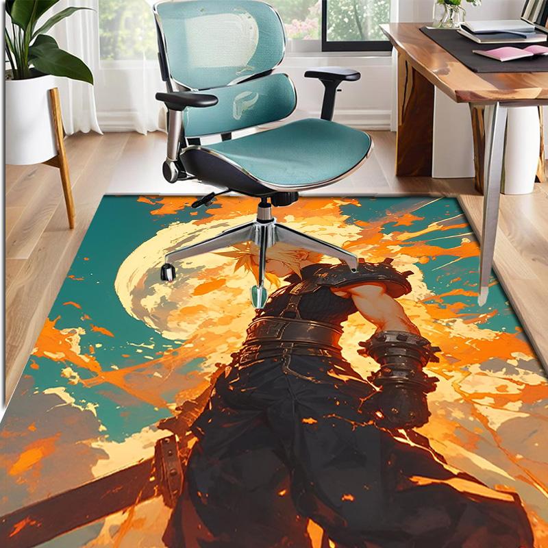 Final Fantasy Pattern Rug, Indoor/Outdoor Mat, for Picnic, Gameroom, Bedroom, Office, Living Room, Home Decor Carpet, Birthday Gift