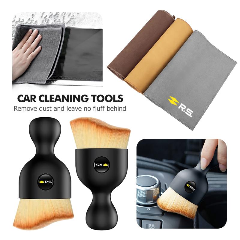 For Renault Car Accessoriws Wash Microfiber Towel Cleaning Drying Rag Cloth RS Clio Scenic Logan Megane Koleos Sandero Safrane S555