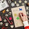 50 шт. Рождественские мини-деревянные украшения Незаконченные деревянные спилы Подвеска для подвешивания на рождественскую елку Ноэль Домашнее украшение Подарок для поделок своими руками