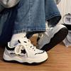 Корейская версия спортивной женской обуви, новинка 2025 года, популярная женская обувь, модные туфли на толстой подошве, ниша, американские ретро-маленькие белые туфли