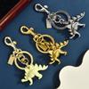 Retro Creative Dinosaur Keychain Bag Charm Pendant Keyring For Women Men Jewelry Accessories Gift