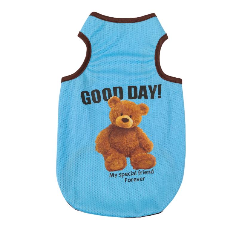 Дышащий жилет для собак для маленьких собак, летняя тонкая одежда для собак, одежда с принтом медведя, одежда для щенков, одежда для чихуахуа, Йоркшира, одежда для домашних животных