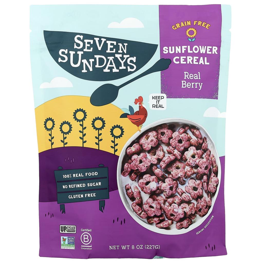 Seven Sundays, Sunflower Cereal, Real Berry, 8 Oz (227 G)