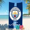 Customizable personalized beach towels Manchester City F.C themed designs.Suitable for the beach, yoga, sports;ideal as beach accessories