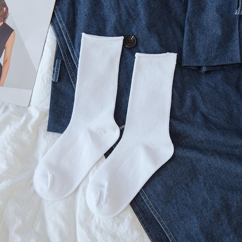 Новое поступление, женские хлопковые свободные носки в стиле ретро, зимние корейские дизайнерские рождественские носки в трубке