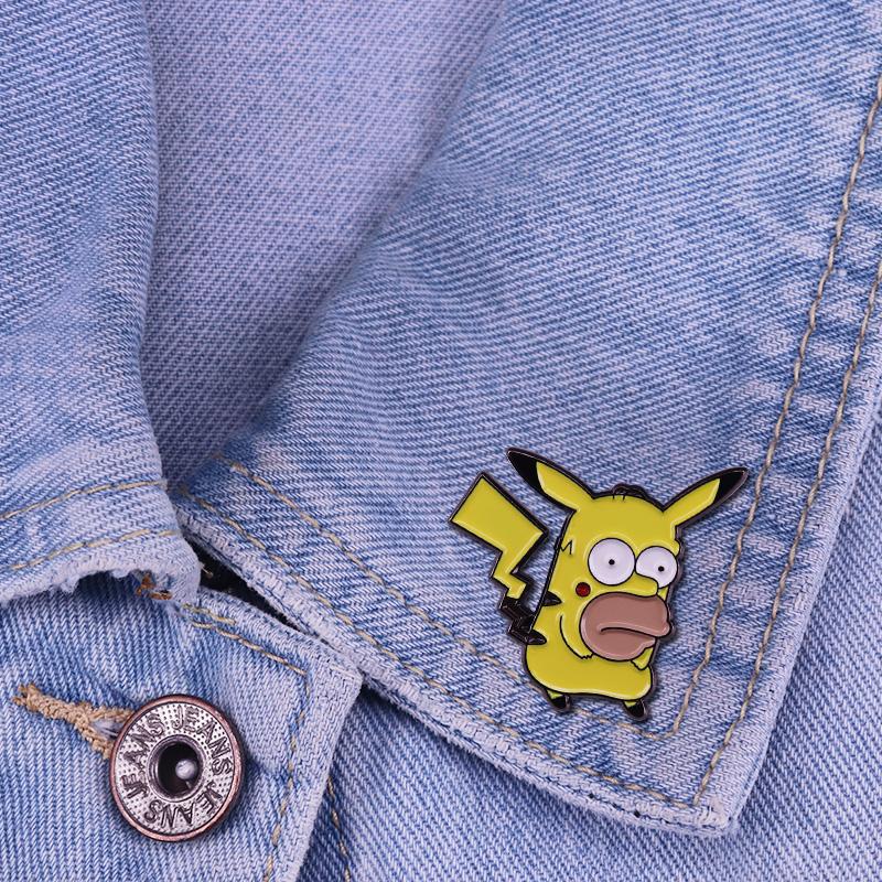 Anime Beautiful Pikachu Hard Enamel Pins Collect Kawaii Student backpack Cartoon Movie Brooch Fashion Jewelry Gifts