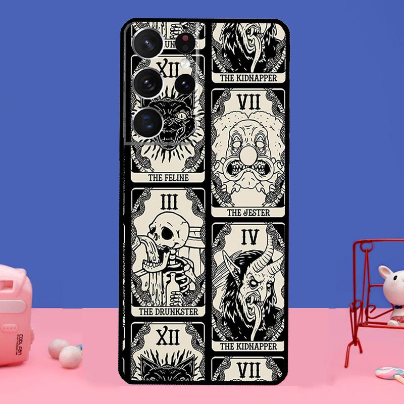 Occult Witchcraft Moon Gothic Witch Phone Case For Samsung Galaxy S22 Ultra S8 S9 S10 Plus Note 20 Ultra S20 FE S21 Ultra