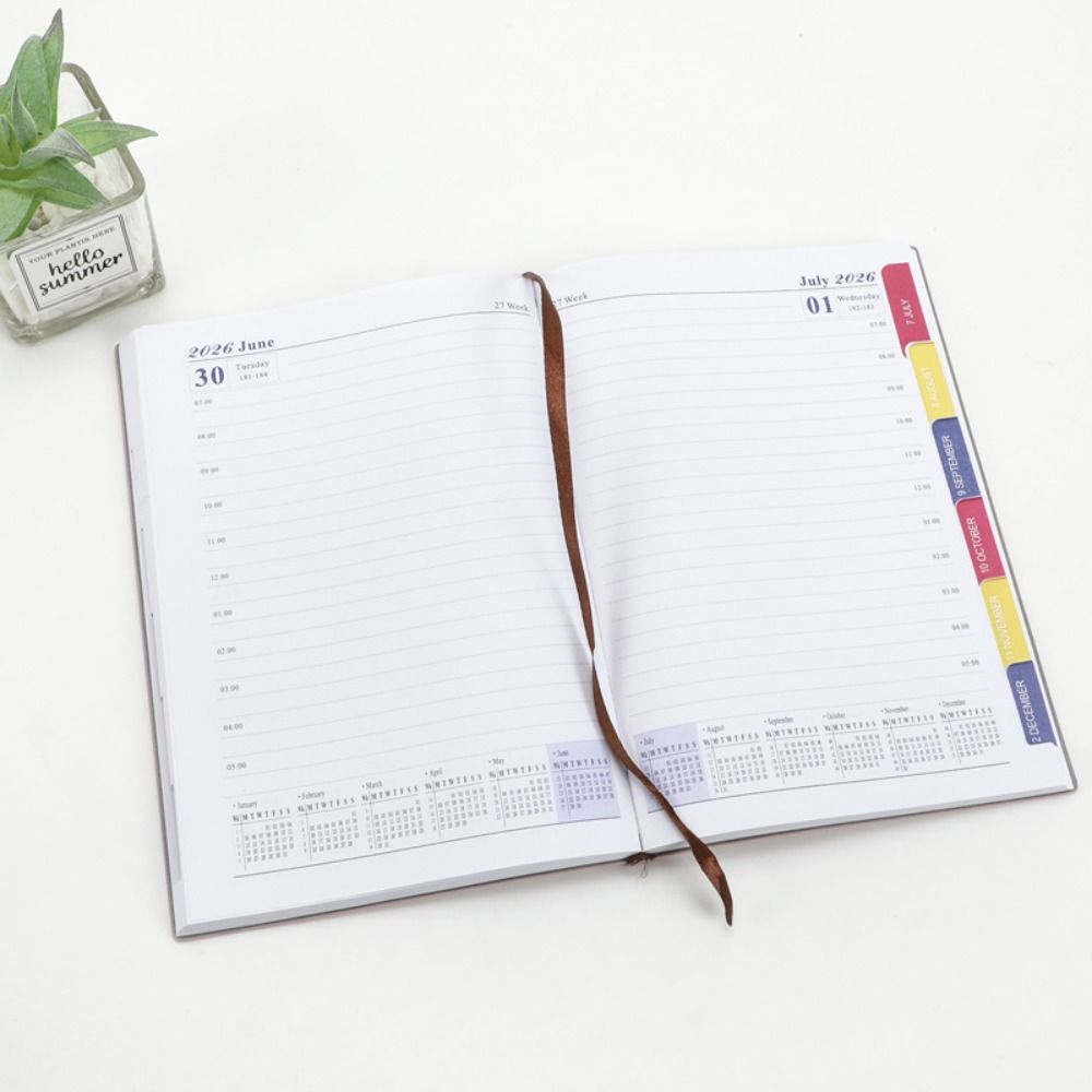 Wear-resistant 2026 Schedule Planner Notepad 12 Months 365 Days Efficiency Notebook  School