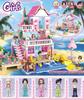 Tide Baby Совместимый с Lego Конструктор Пляжная вилла для девочек Пазл Игрушка