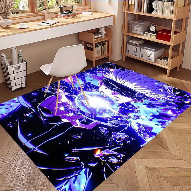Jujutsu Kaisen Print Rug, Washable Floor Carpet, For Entryway Dorm Laundry Room Office Study, Home Decor Birthday Christmas Gift