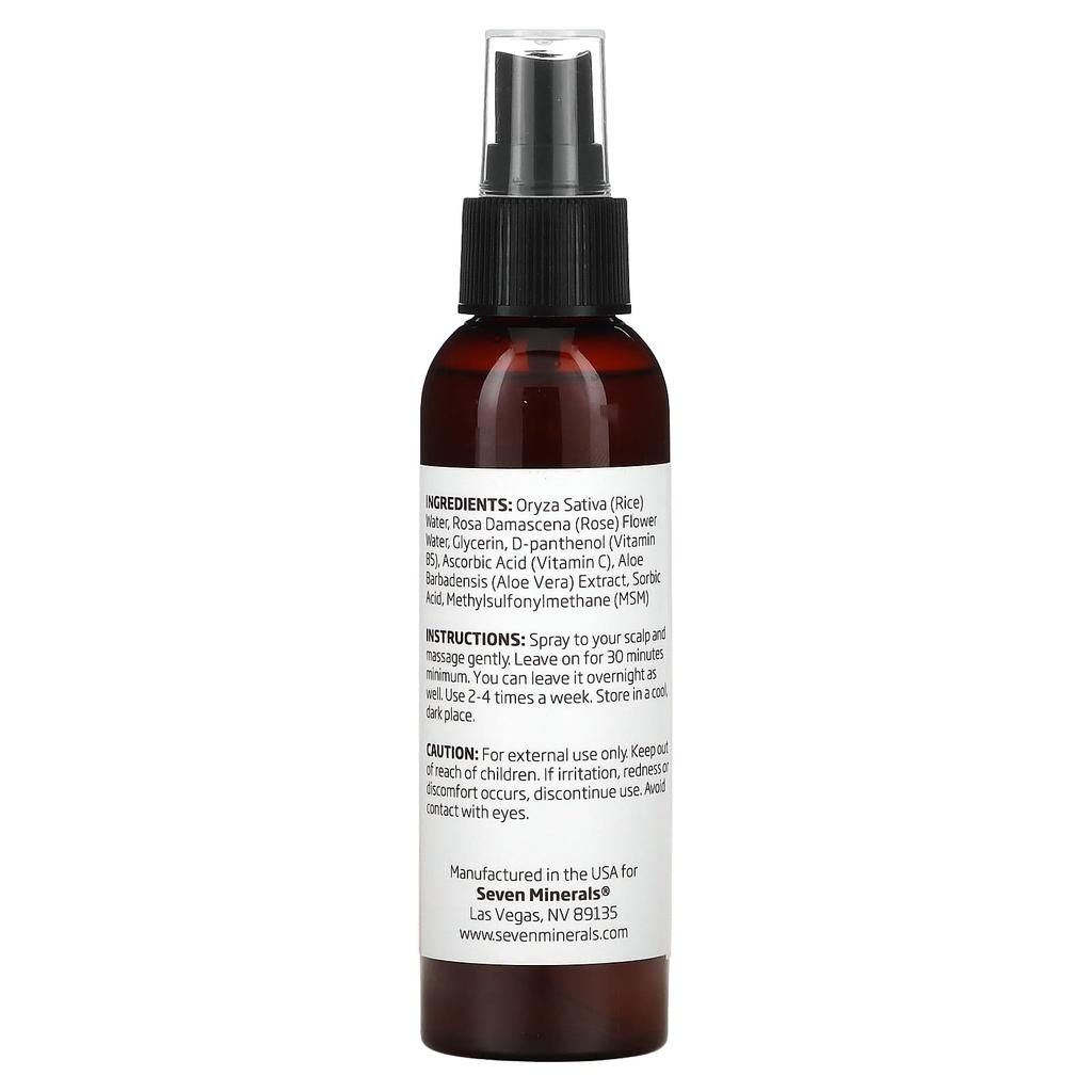 Rice Water Hair Spray with Rose and MSM, 120 Ml (4 Fl Oz)