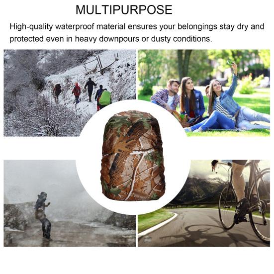 Водонепроницаемый рюкзак от дождя, регулируемый портативный 20-80л, уличный походный рюкзак, сумка для кемпинга, защитная камуфляжная непромокаемая пылезащитная крышка