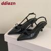 Fashion Fashion Pointed Toe Women High Heels Sandals Shoes Female Shallow Footwear Butterfly-Knot Ladies Heels Sandals Shoes Pumps