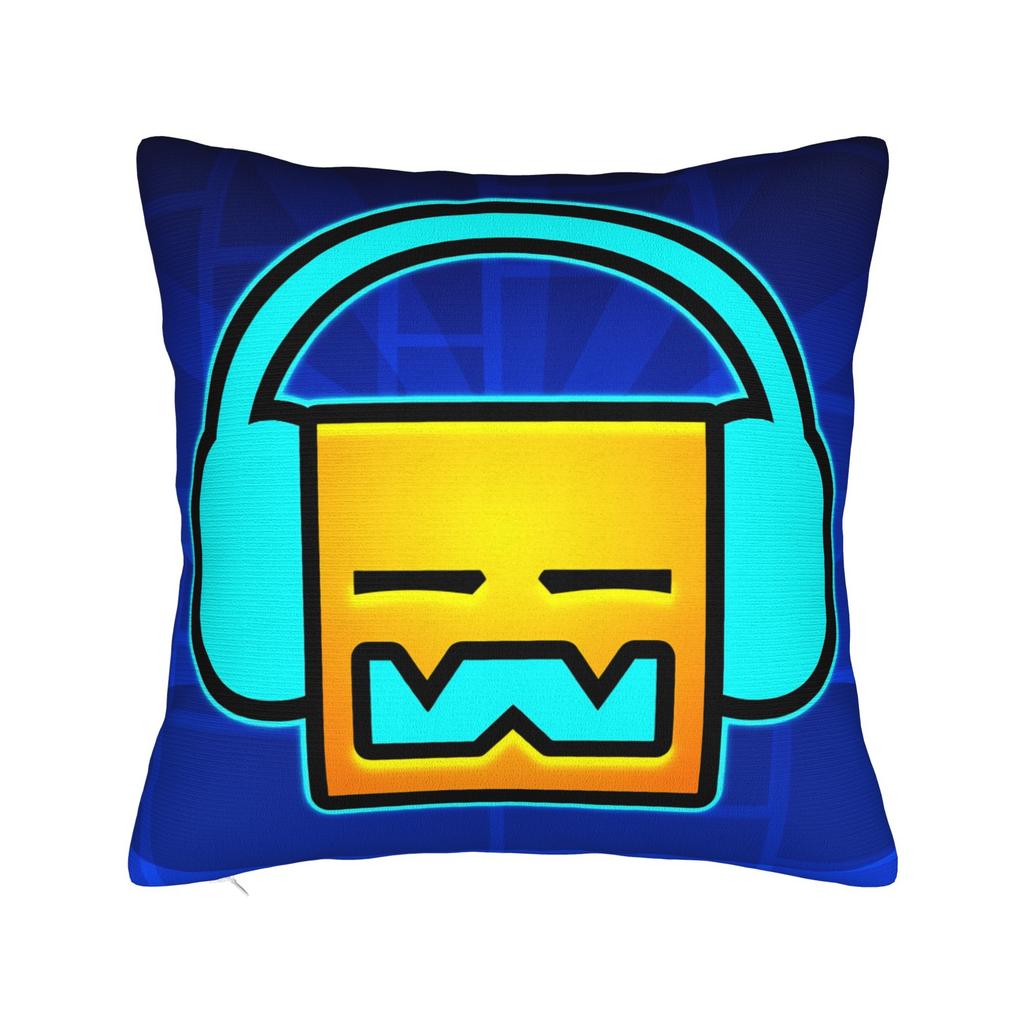 Geometry Dash Pillow Case Novelty Pillow Cover Square Graphic Cushion Cover Pillowcases For Sofa Car Home Decor