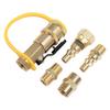 6 шт. Адаптер-фитинг для быстрого соединения RV, комплект с латунным запорным клапаном 1/4 дюйма для прицепов, автодомов, кемпинговых автомобилей