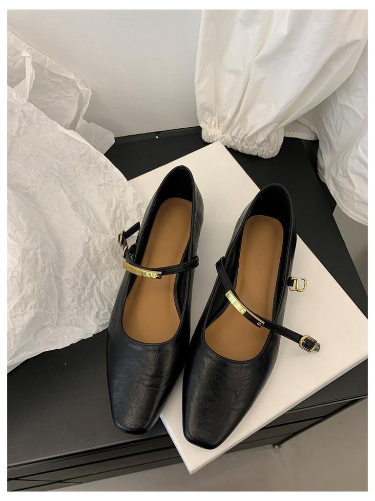 New Fashion Footwear Flats Ballet Shoes Brand Designer Women Casual Loafer Mary Janes Shoes Square Toe Ballerina Soft Shoe Mujer