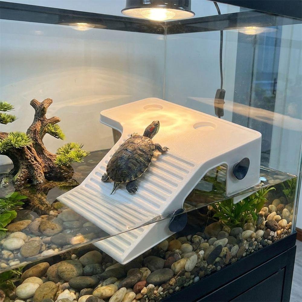 Non-Slip Basking Platform Suction Cup Turtle Climbing Slope Reptile Ramp Pet Habitat