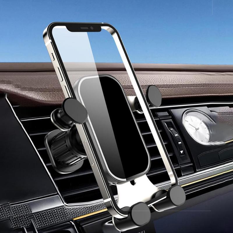 Гравитационный держатель для телефона в автомобиль, поддержка навигации GPS, крепление-клипса в воздуховод, подставка с поворотом на 360°, держатель для смартфона для iPhone Samsung