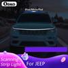 Car LED Hood Light Strip For Jeep Grand Cherokee Commander Wrangler Daytime Running Lights Start Scanning Lamp Accessories