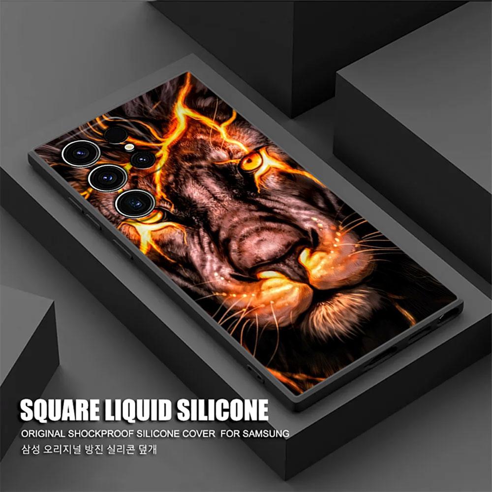 Силиконовый чехол Волк Лев Кот S26Ultra для Samsung Galaxy S26 S25 S24 S23 S20 S21 FE S22 Ultra Plus 5G Чехлы Мягкая Крышка для Телефона