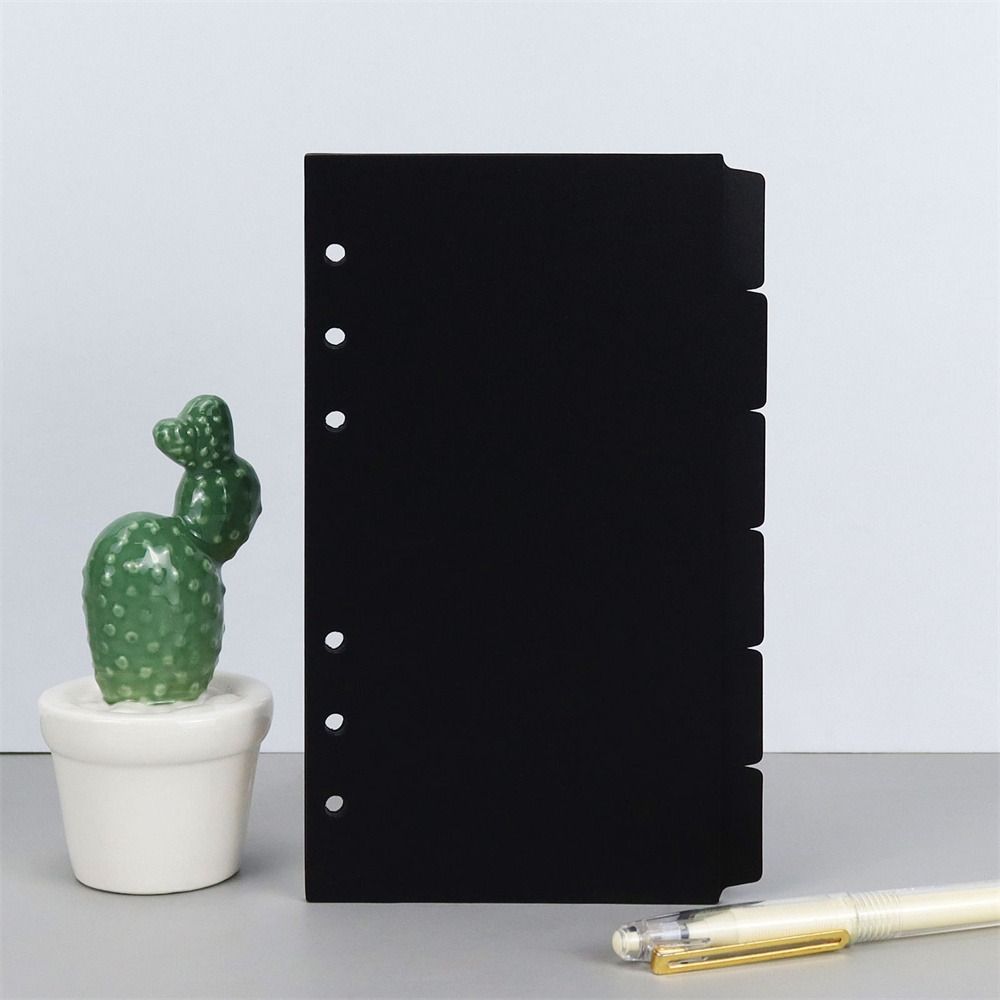 Paper A5 A6 A7 Black Loose-leaf Divider Index Divider Binder Index Separator Notebook Paper Divider