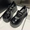 Женские туфли Мэри Джейн Лолита однотонные популярные модные простые туфли на высоком каблуке для улицы толстые низкие нескользящие женские туфли