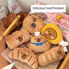 Croissant Food Plush Keychain Cartoon Bag Pendant Lovely Plush Bread Key Chain  Car Key Pendant