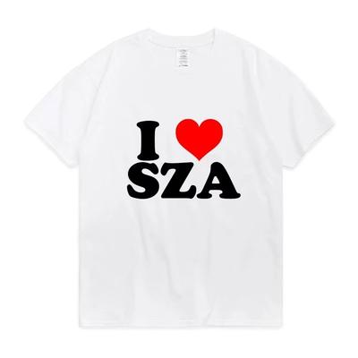 Я люблю SZA Хорошие дни Принт с надписью Футболка Мужская Женская Хип-хоп Футболка Рэпер 90-е Винтаж Футболки с коротким рукавом Подростковая уличная одежда