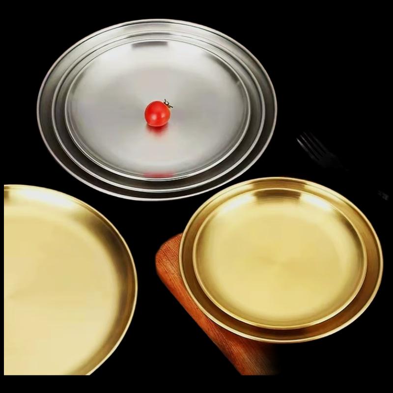 Круглая миска для закусок и костей из нержавеющей стали 304