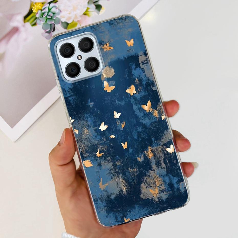 Красивый чехол с принтом для Honor X8 TFY-LX1 TFY-LX2 TFY-LX3 Мягкая задняя крышка из силикона TPU для чехлов телефона HonorX8 X 8 4G