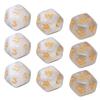 9PCS Polyhedral Dice Set Waterproof Plastic Lightweight Portable Table Gaming Dices for Travel Picnic White