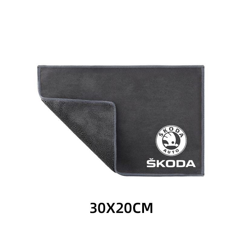 ZPMG6 Car Cleaning Soft Brush Tool Dust Remover Double-sided Car Cleaning Cloth For Skoda Octavia SUPERB RAPID KAROQ FABIA