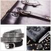 360 Sets 3 Sizes Leather Rivets Double Cap Rivet Tubular Metal Studs with 4 Fixing Set Tools for