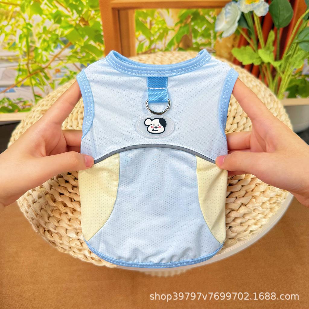 Pet Cool Clothes Summer Thin Breathable Mesh Ice Silk Vest Cat Clothes Puppet Cat Than Bear Sunscreen Clothes