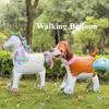1PC 3D Walking Cat Unicorn Aluminum Film Balloon with Wheels, Detachable Wheels, Suitable for Decorating Pet Parties, Birthdays, Etc