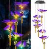 Hanging Solar Garden Decor Light Butterfly Solar Wind Chime Color Changing Solar Lamp Outdoor Waterproof For Garden Yard