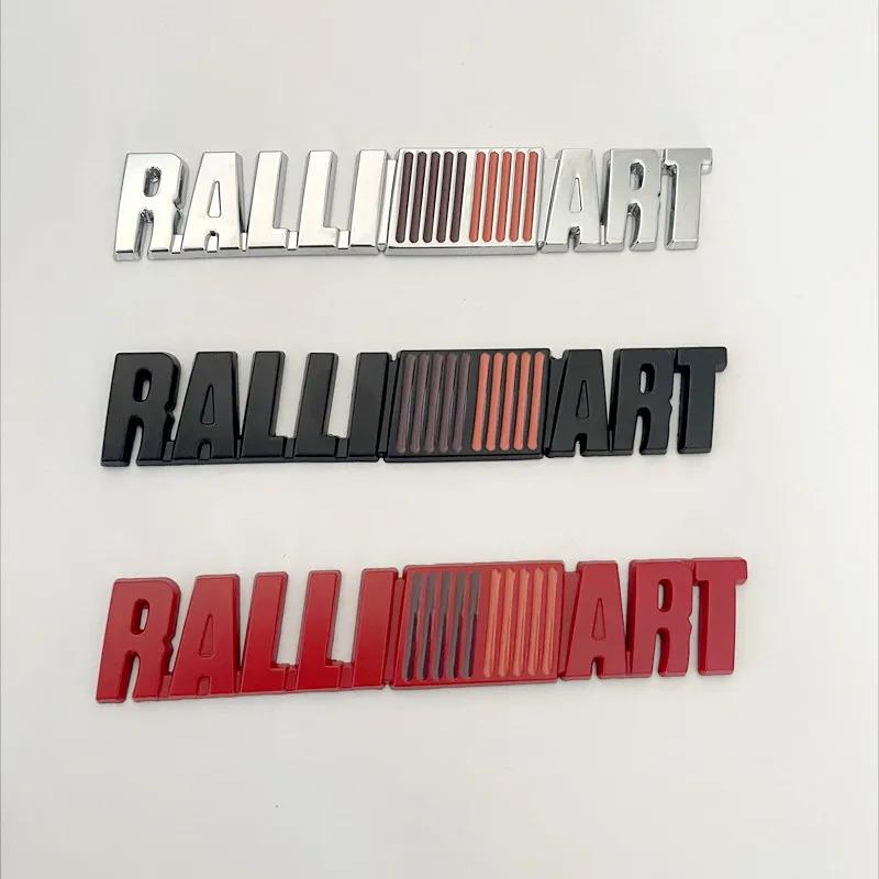 3D Metal Car Styling RalliArt Front Grille Emblem Rear Trunk Badge Sticker For Mitsubishi RalliArt Lancer Ralli Art 9 10 Asx UN1