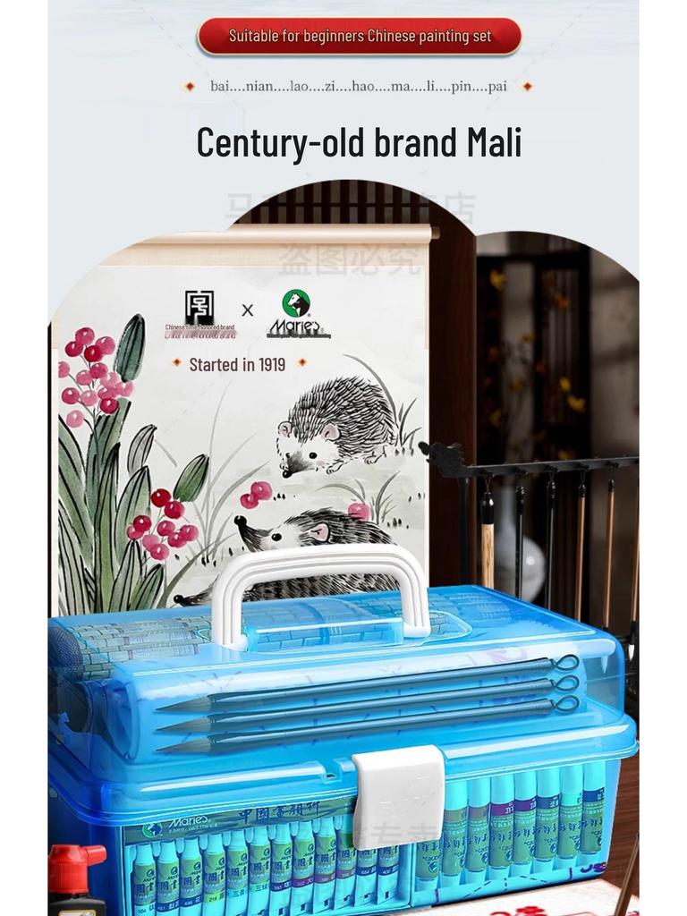 Набор Марии для начинающих из 12 цветов для детской живописи тушью с кистями
