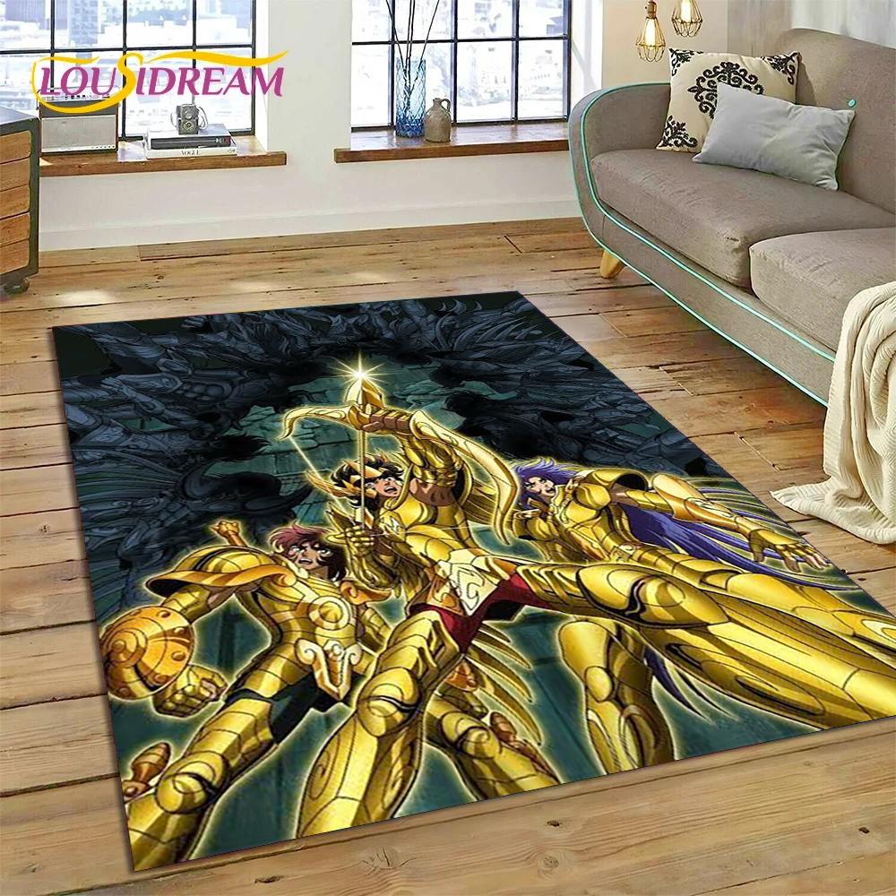 Мультяшный Saint Seiya 3D Ретро Аниме Ковер для Гостиной Спальни Домашнего Декора, Напольный Коврик Нескользящий для Дивана Придверный Коврик Подарок Детям