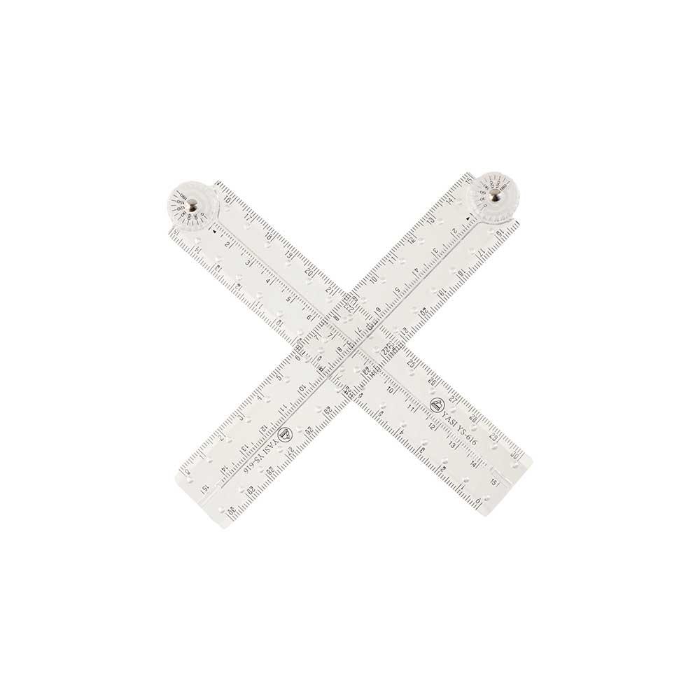 Художественная угловая измерительная линейка Геометрическая измерительная линейка Прозрачная складная линейка Линейка для дизайна и рисования